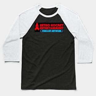 Retro Rocket Entertainment Logo Baseball T-Shirt